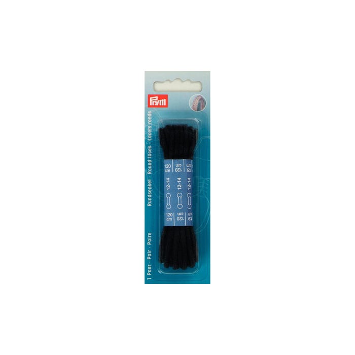 Prym-1 paar ronde schoenveters 3mm/60-90-120cm