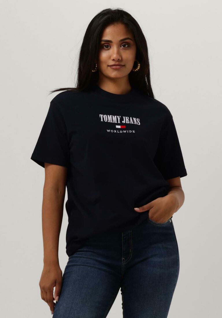 TOMMY JEANS donkerblauwe tommy jeans t-shirt rlx archive 1 tee