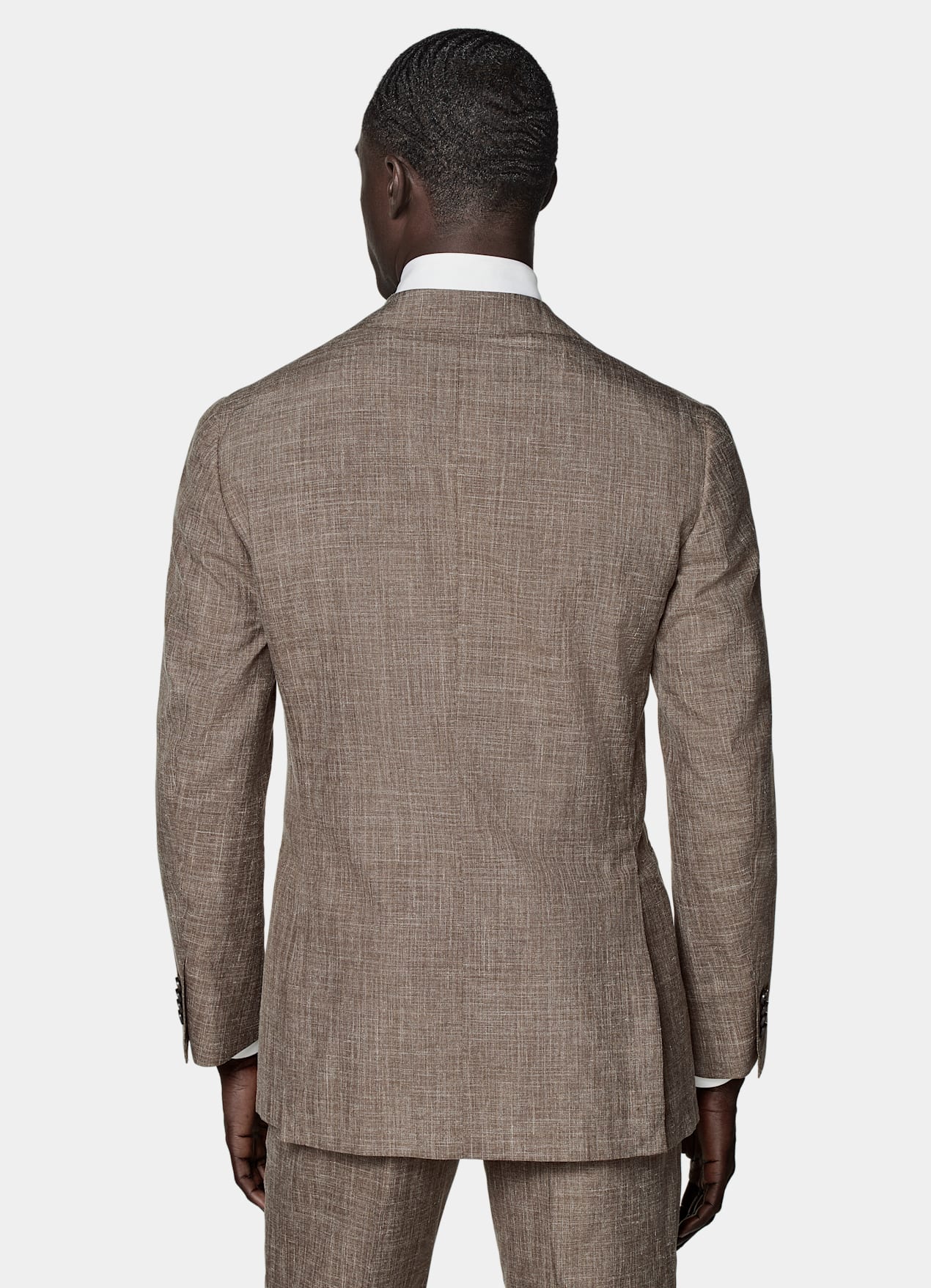 Costume Havana coupe Tailored marron moyen