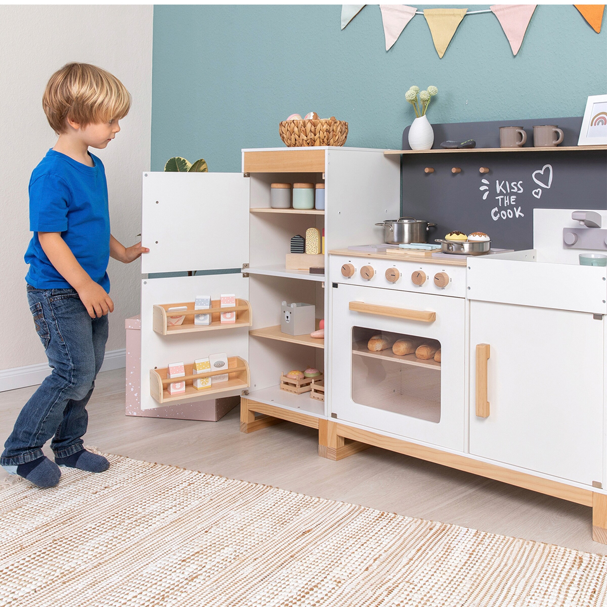 MUSTERKIND Kinderkühlschrank Ficus weiß/natur