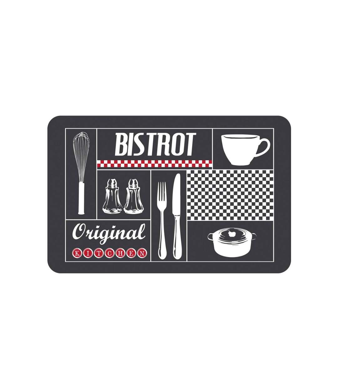 Set de Table Imprimé Bistrot Original 44cm Noir