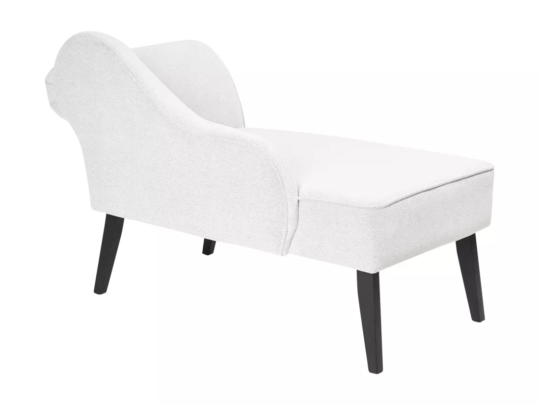 Divan côté droit en tissu blanc BIARRITZ