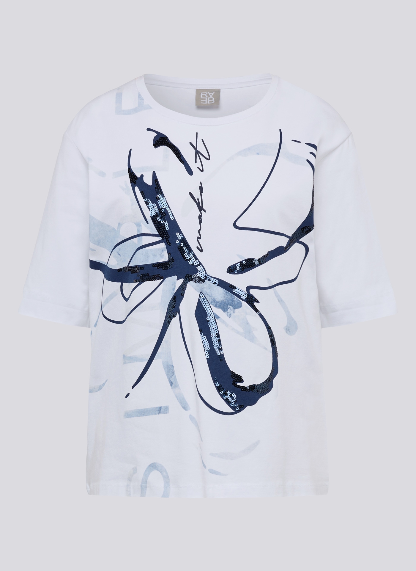 Rabe Print-Shirt , mit Pailletten