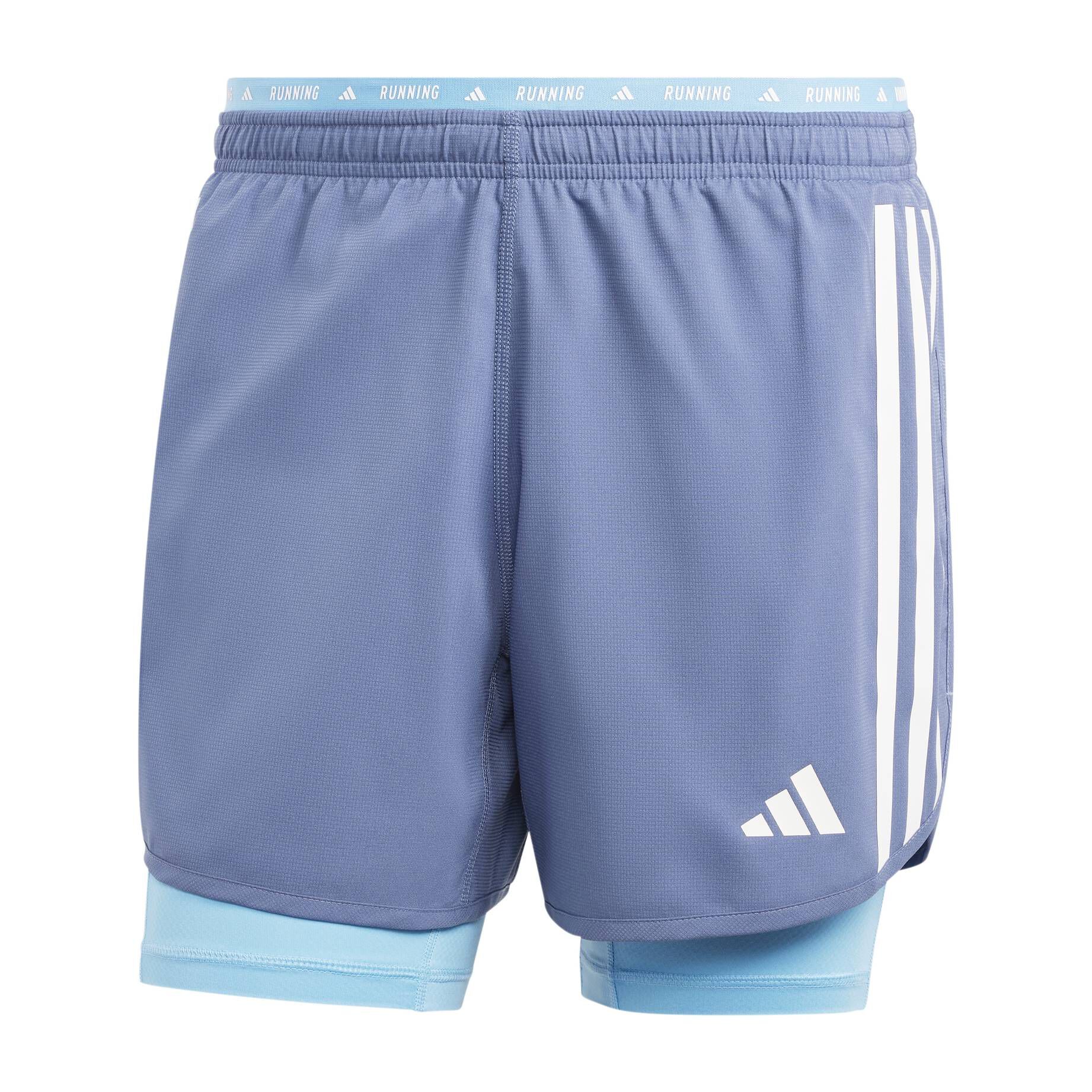 adidas Performance| Herren Laufshorts ON THE RUN 3 STRIPES 2IN1