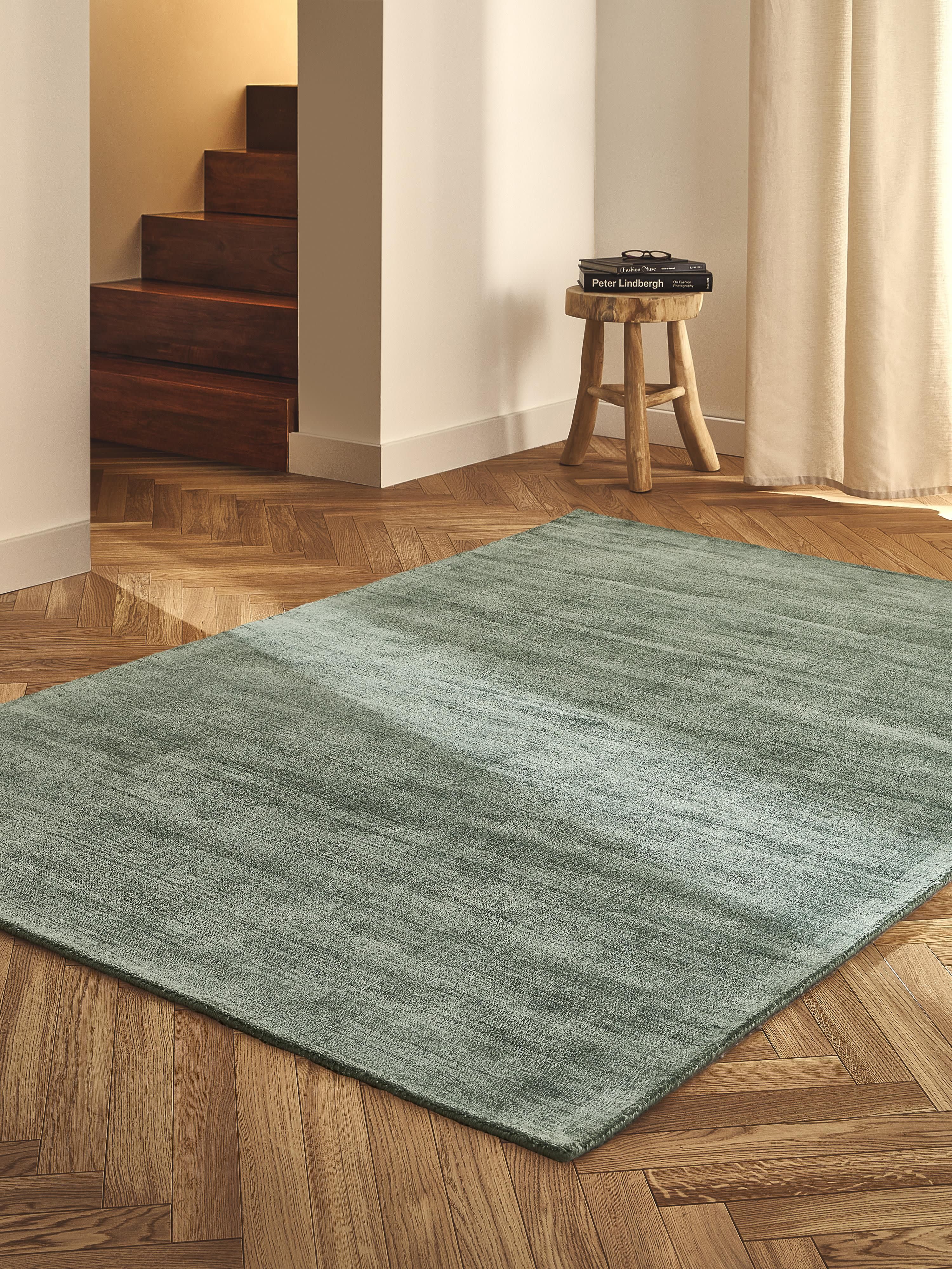 Handgeweven viscose vloerkleed Jane