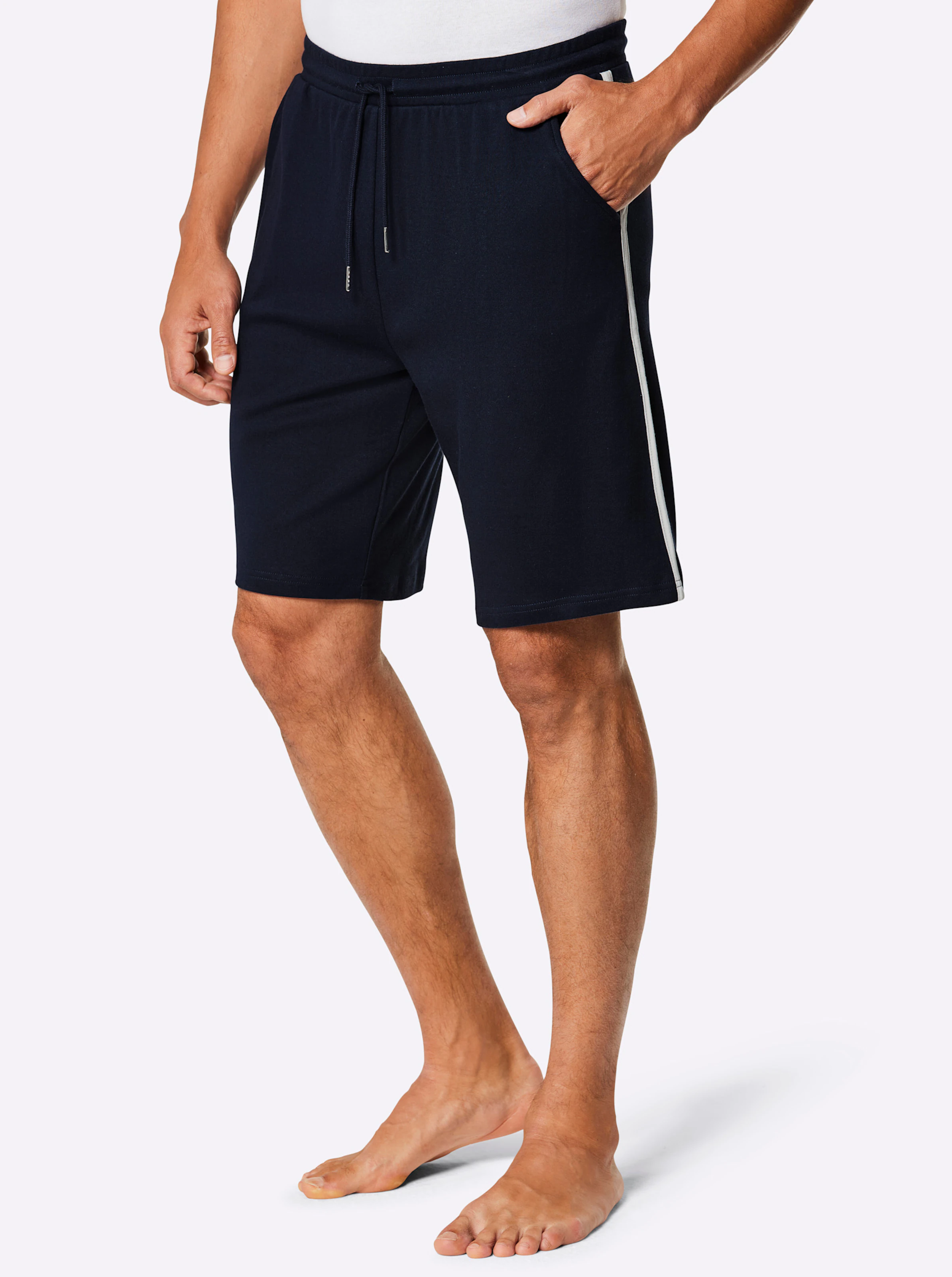 feel good Bermuda in anthrazit-meliert + marine