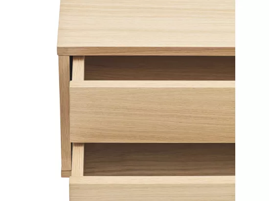 Yoko - Console 2 tiroirs en bois L120cm : Couleur - Rouge brique