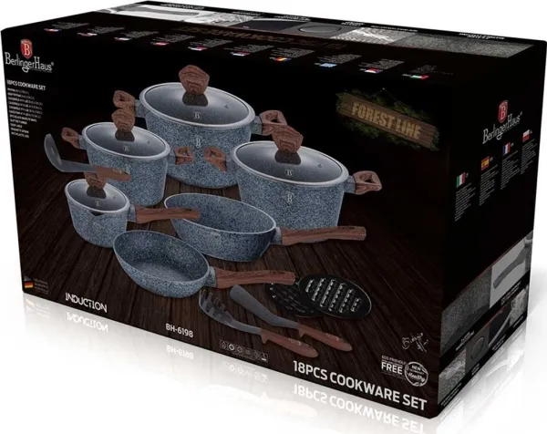 Berlinger Haus Lumarko 18 Piece Cookware Set. Berlinger Haus Bh-6198 Forest Line
