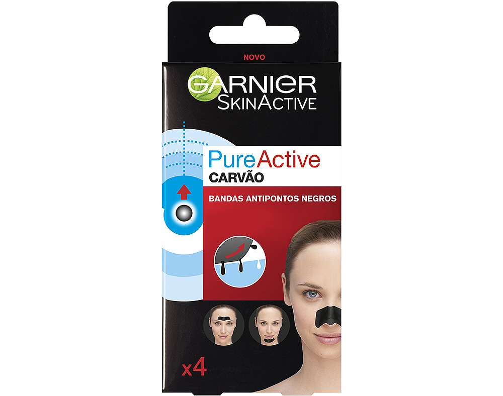 BANDAS GARNIER ROSTO PURE INT ANTI POROS CARVÃO 4UN