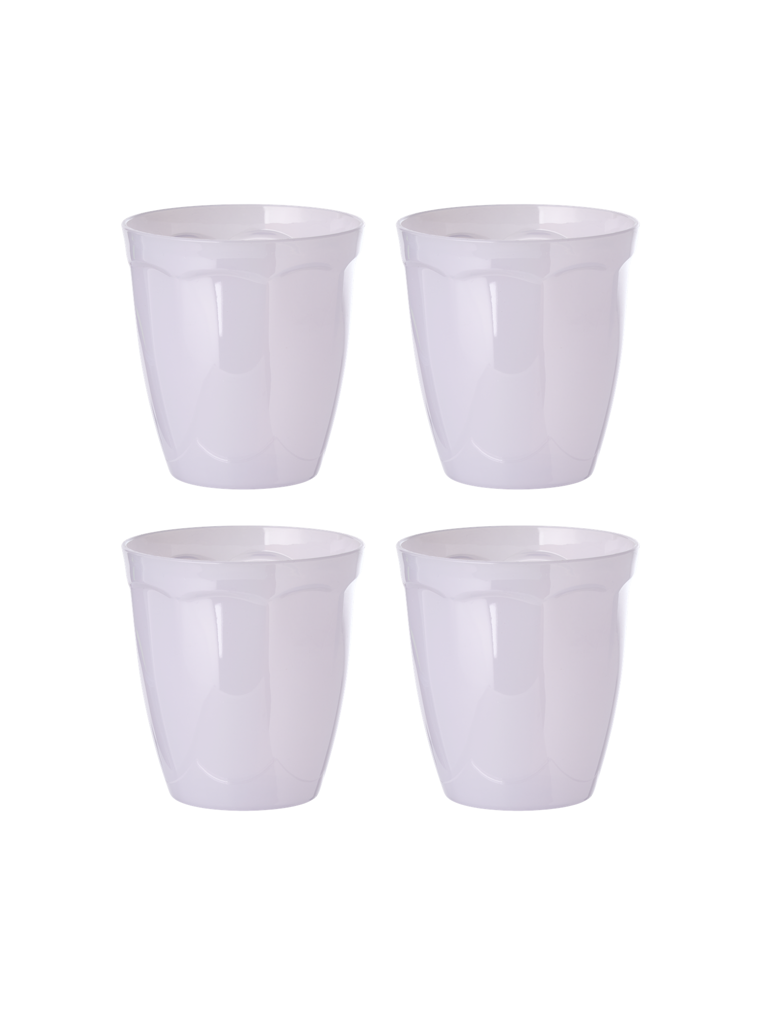 Plastglas til flergangsbrug 4-pak | Ø8,5 cm. 4 stk. | Misty Blue