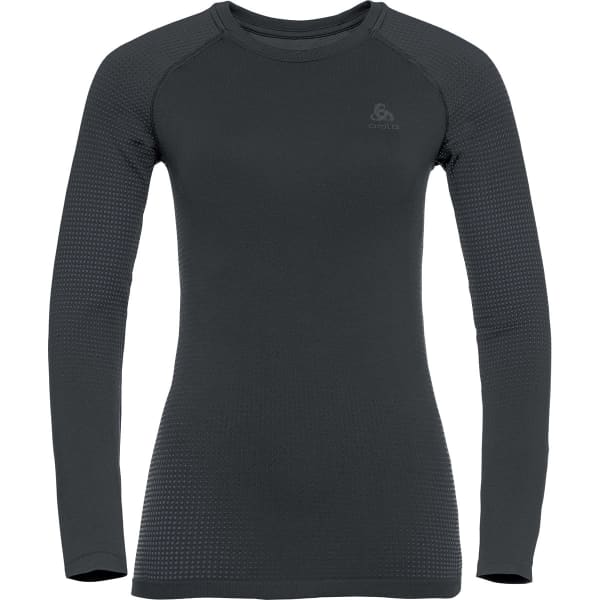 T-shirt thermique ODLO PERFORMANCE WARM ECO BL TOP CREW NECK L/S W BLACK - NEW ODLO GRAPHITE GREY