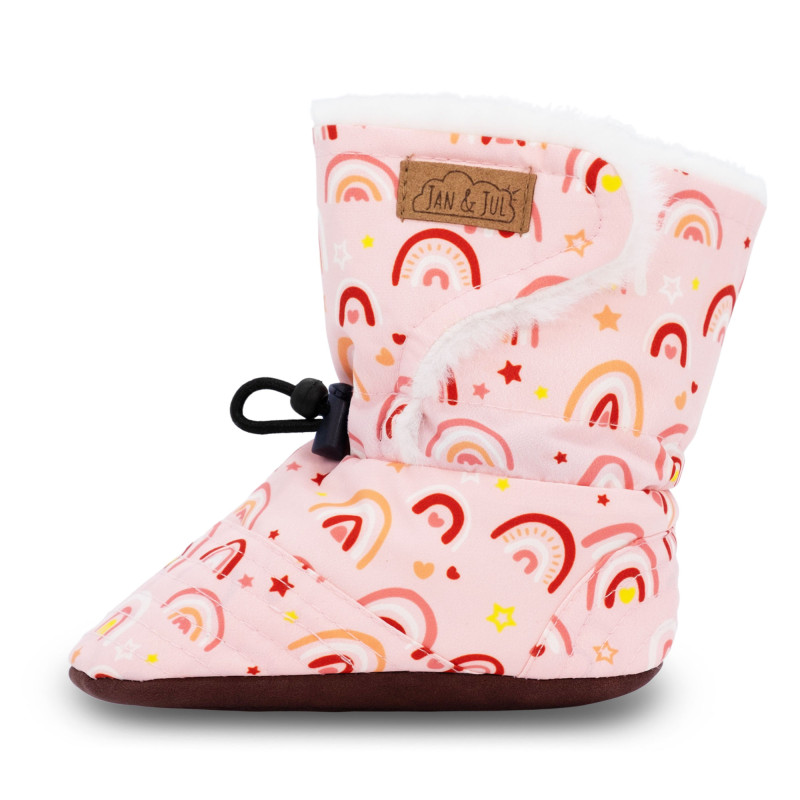 Jan and Jul Jan and Jul Stay-Put Winter Booties Pink Rainbows