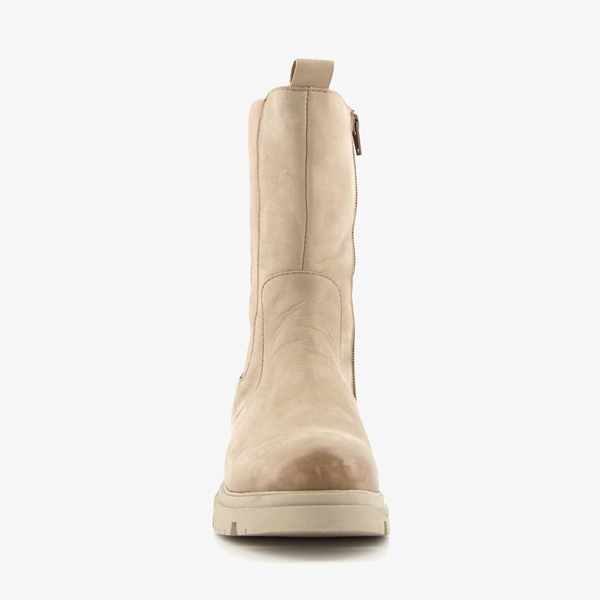 Harper leren dames chelsea boots taupe