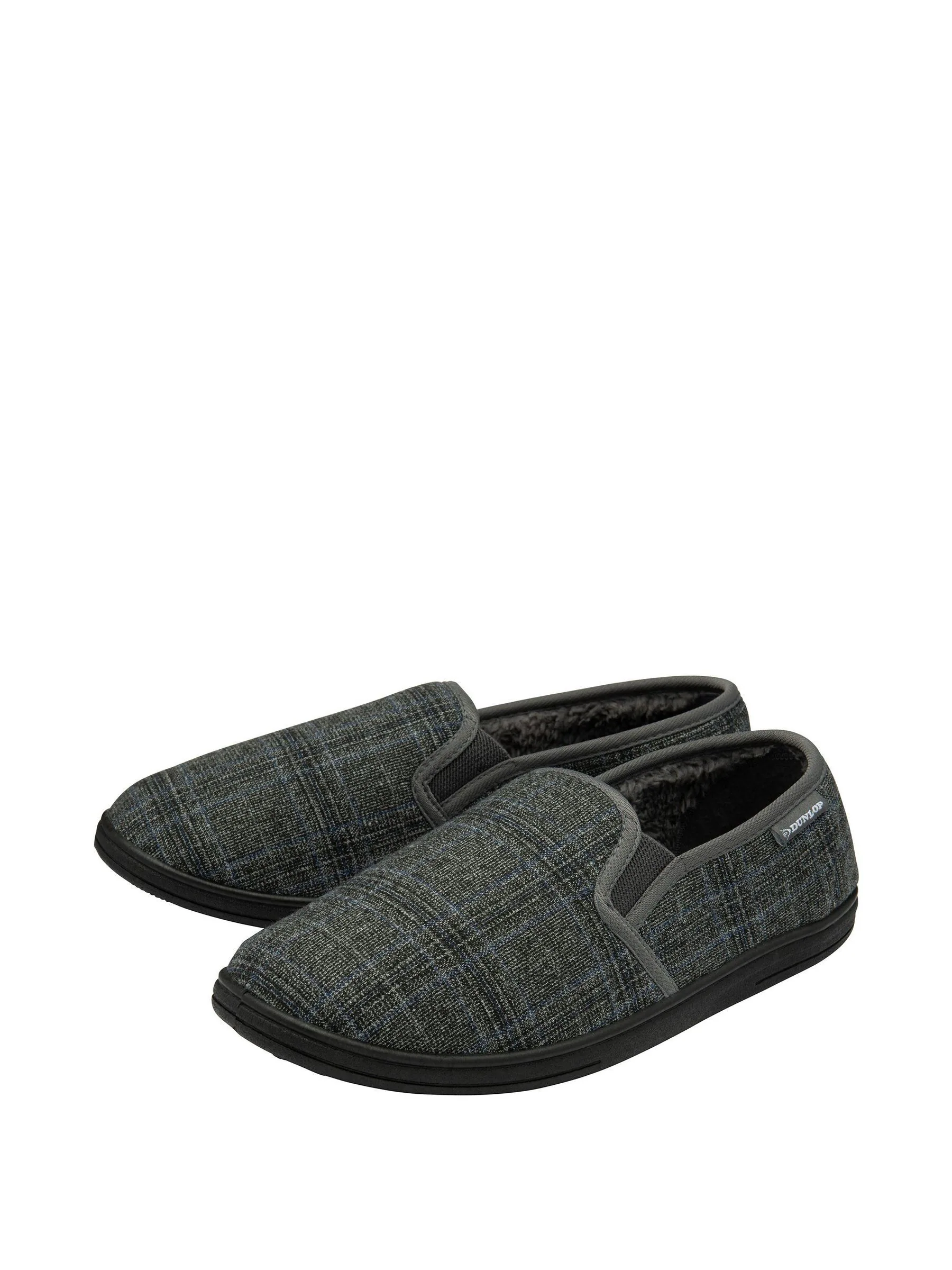 Grijs - Dunlop pantoffels met twee inzetstukken voor heren