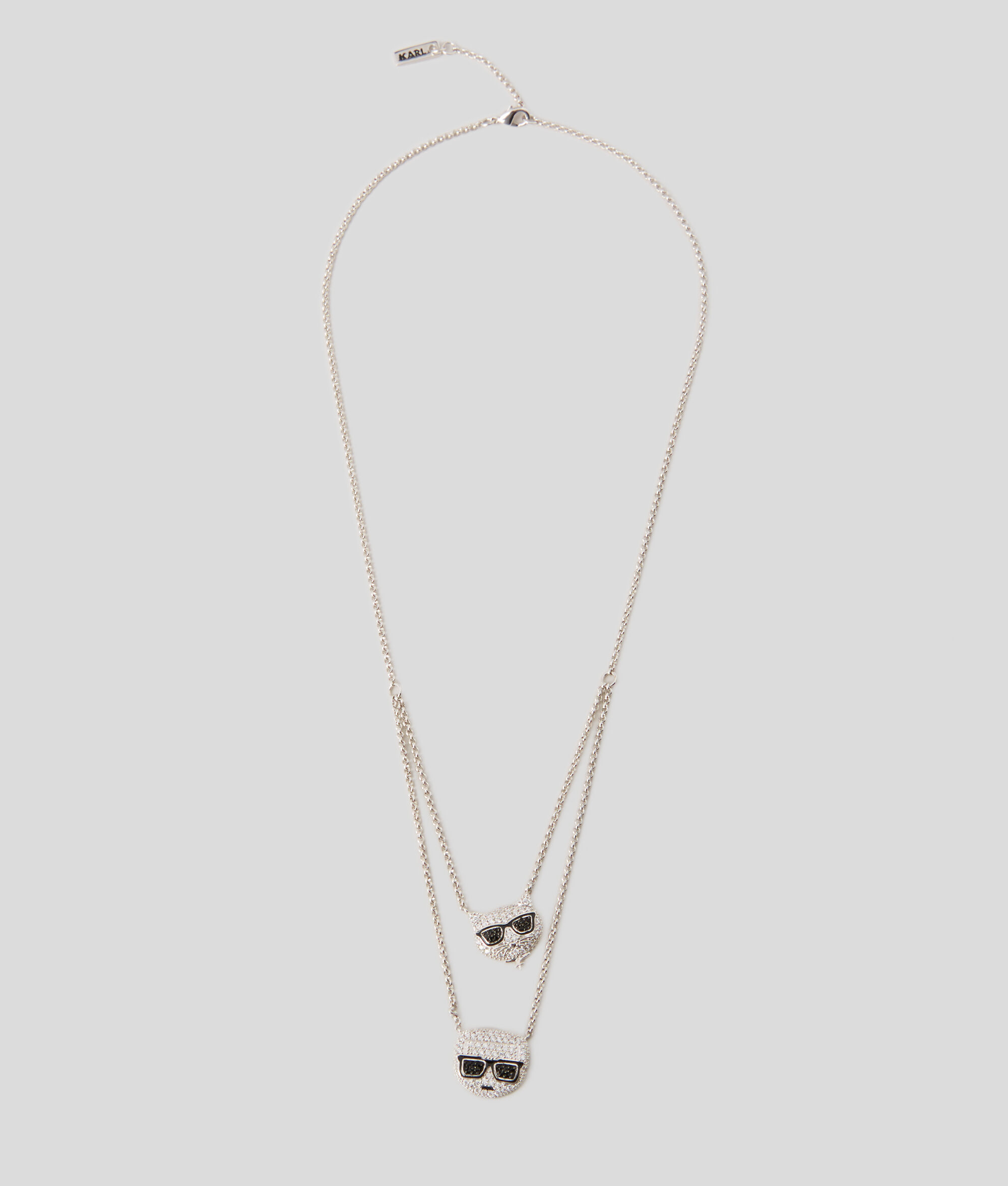 COLLIER K/IKONIK PAVÉ DOUBLE PENDENTIF