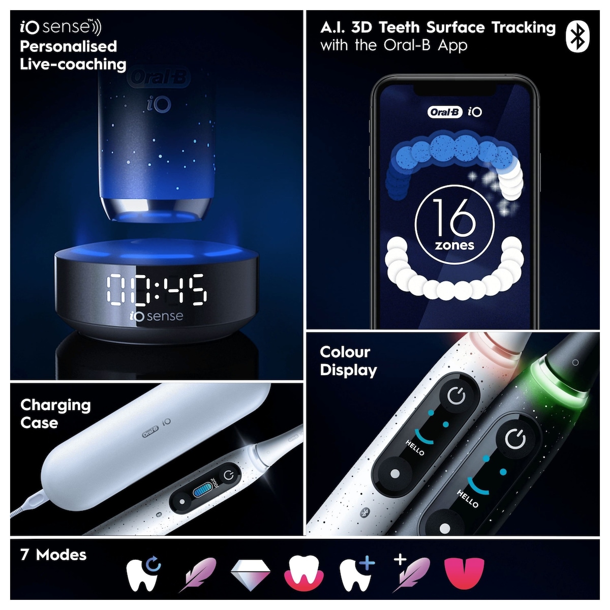 Oral-B iO 10 elektrisk tannbørste 387132 (Cosmic Black)