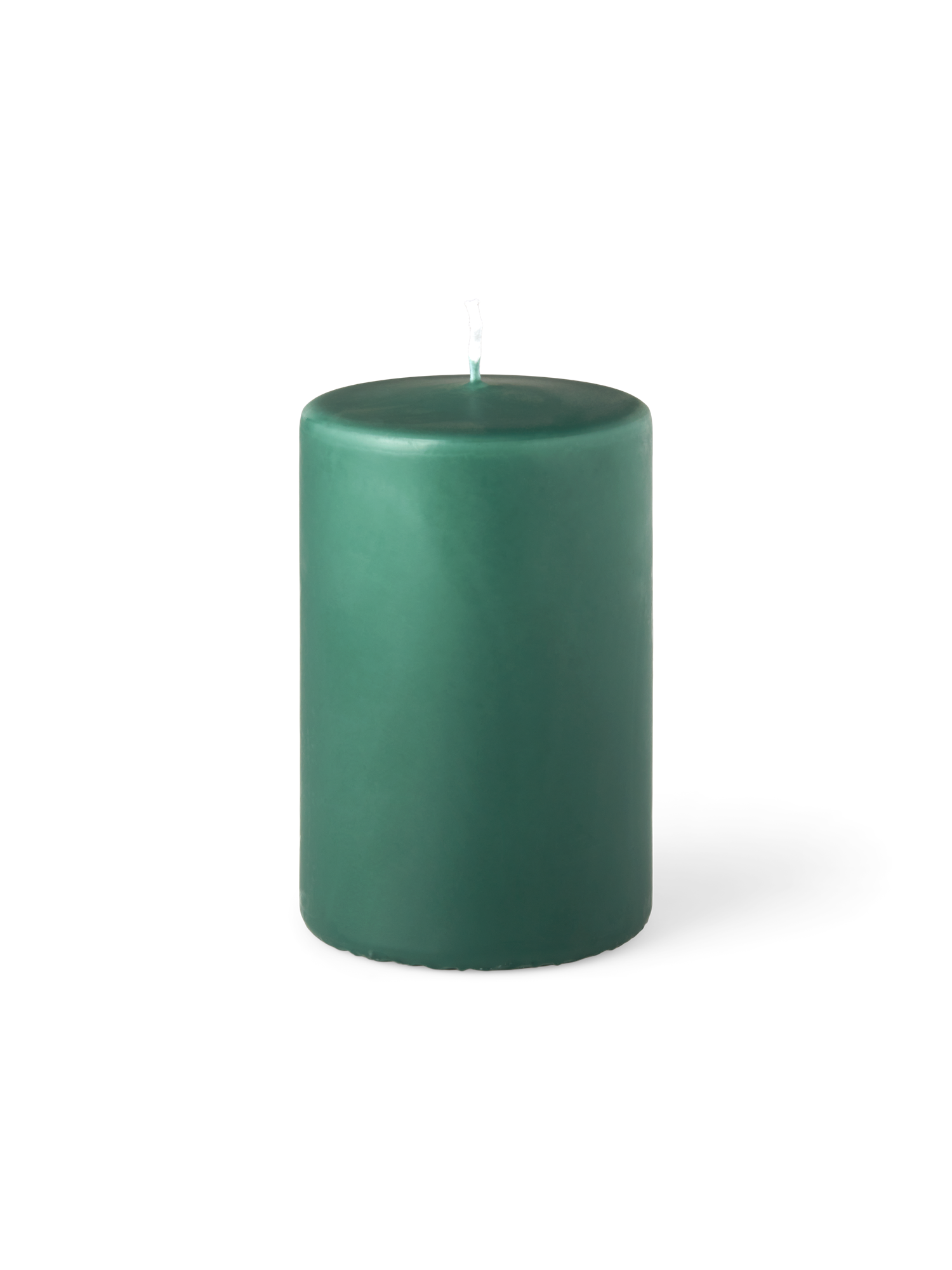 Bloklys 12 cm | Paraffin. 7,7 x 12 cm. | Green