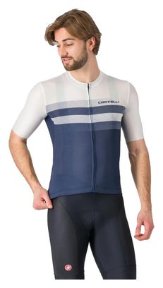 Maillot à Manches Courtes Simbolo Homme Bleu Blanc