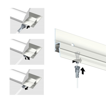 Artiteq Deco Rail schilderij ophangsysteem 4 meter wit
