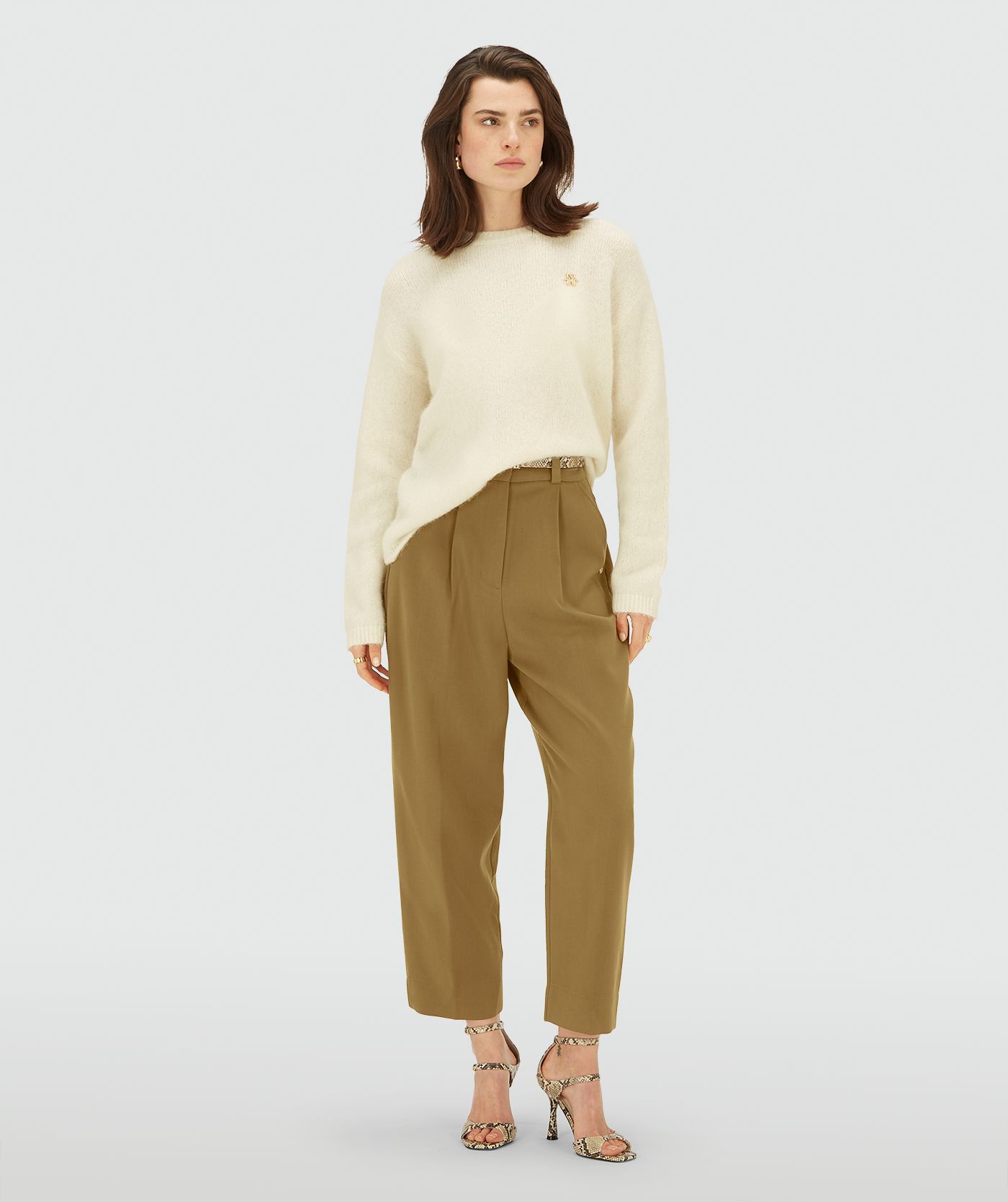 JV-SONYES oversized balloon fit pantalon - olive green