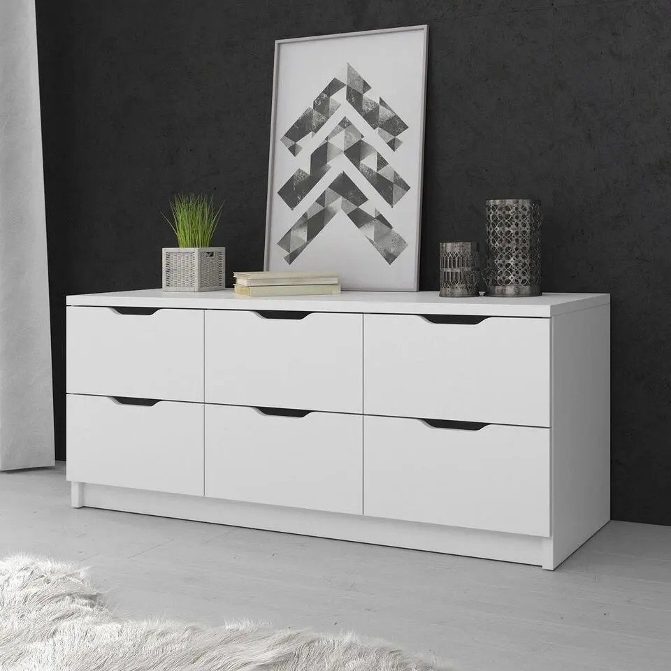 Meubella - Ladekast Kennedy - Wit - 120 cm