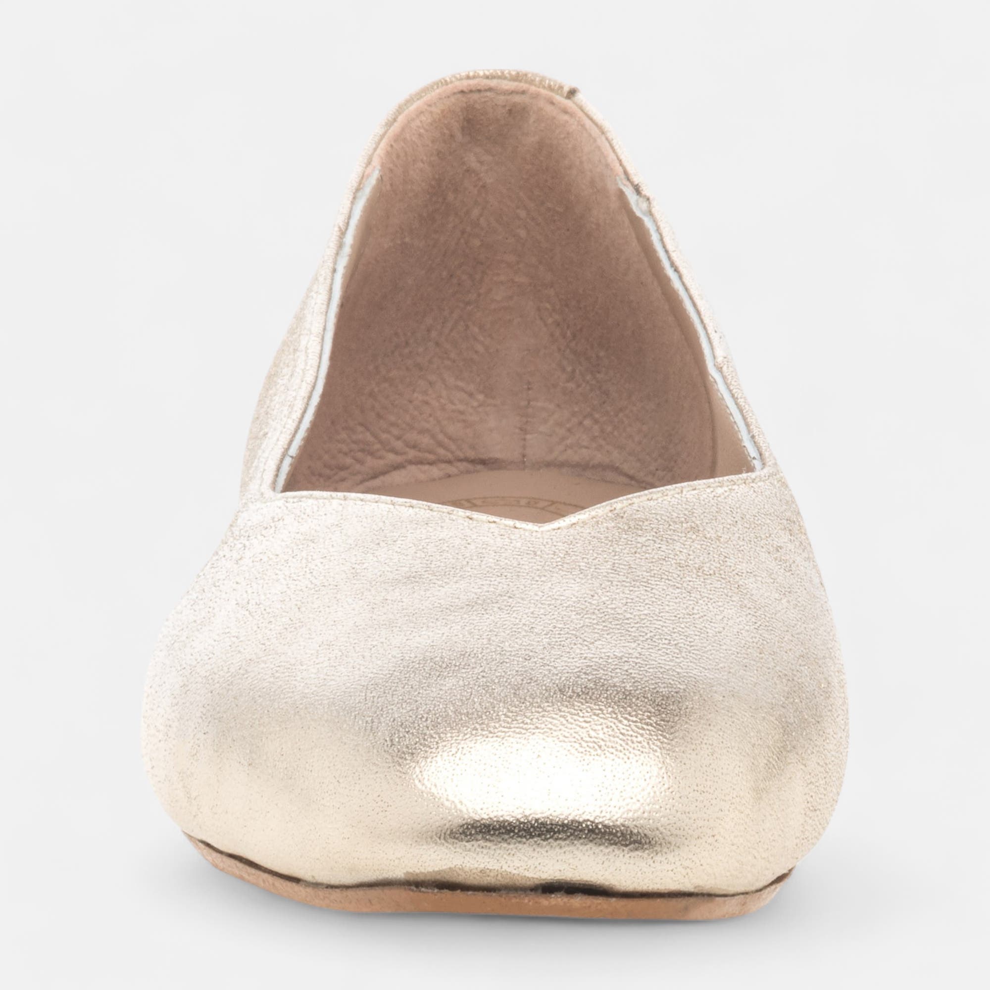 Ballerines Femme en cuir or