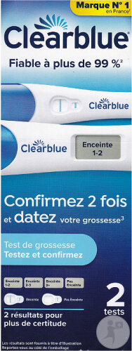 Clearblue Test De Grossesse Détection Précoce 2 Pièces