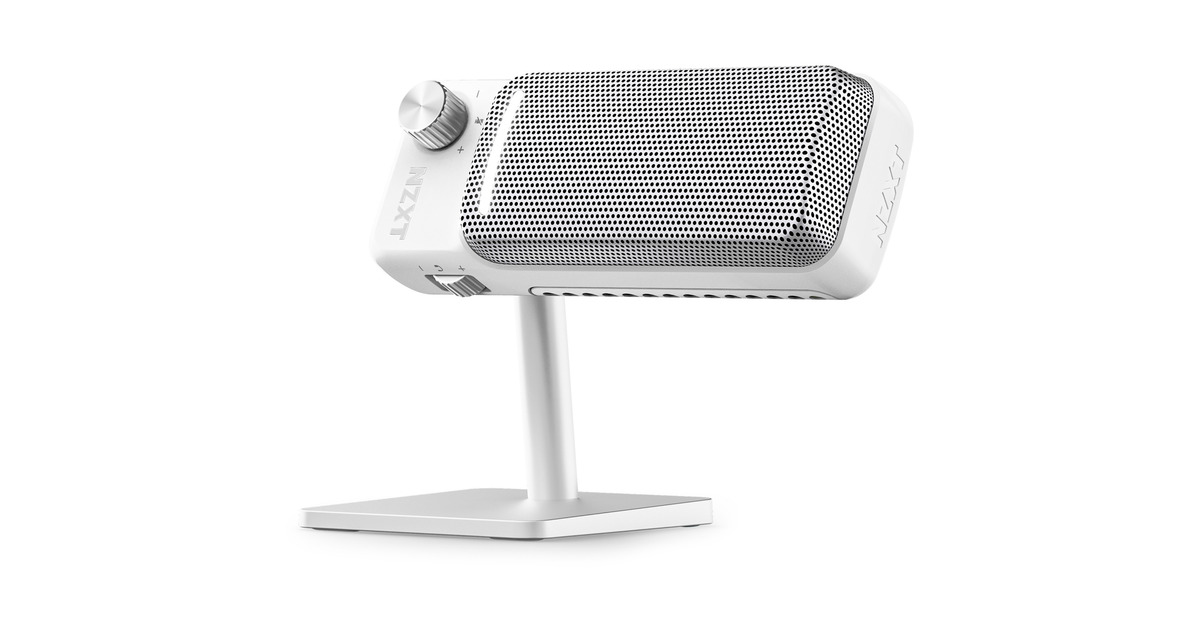 NZXTCapsule Elite microfoon  (Wit, RGB, USB-C)