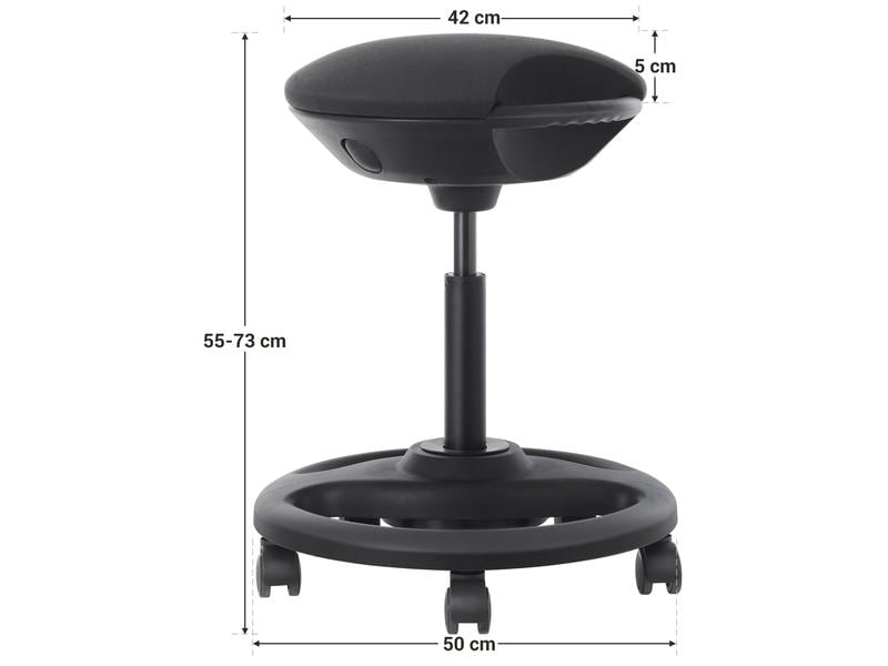 Songmics Steh- & Sitz Hocker höhenverstellbar, mit Fusskreu Stylisher Arbeitshocker