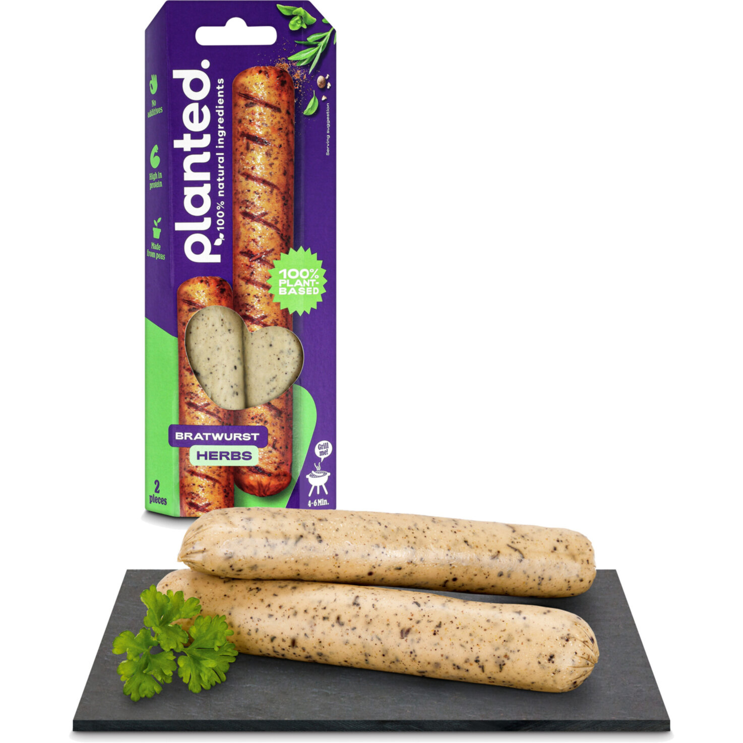Planted vegane Bratwurst Herbs -