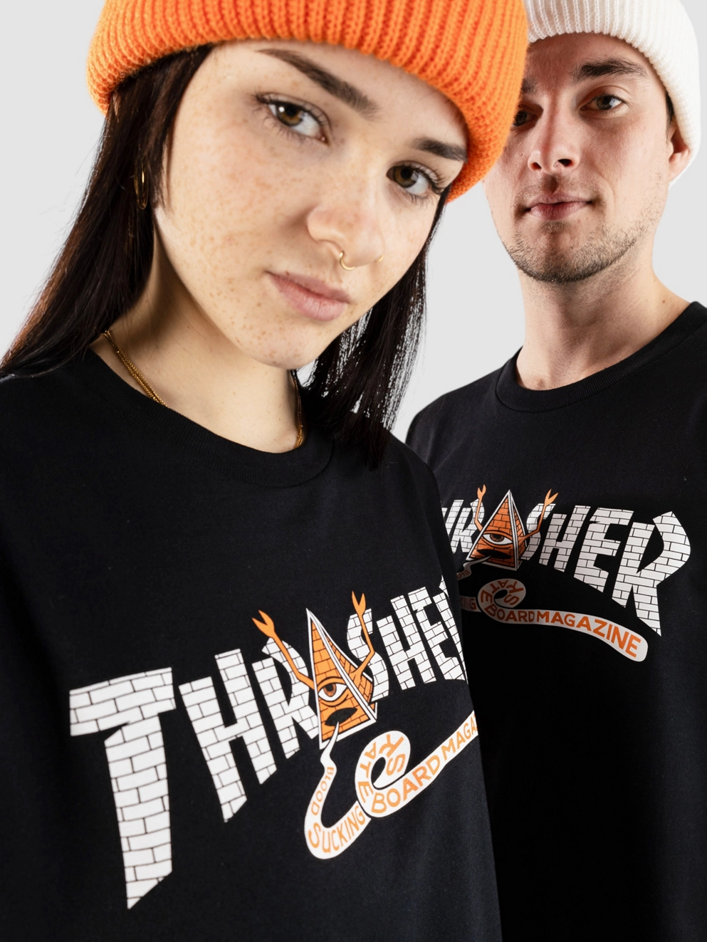 Thrasher X Toy Machine Pyramid T-Shirt black