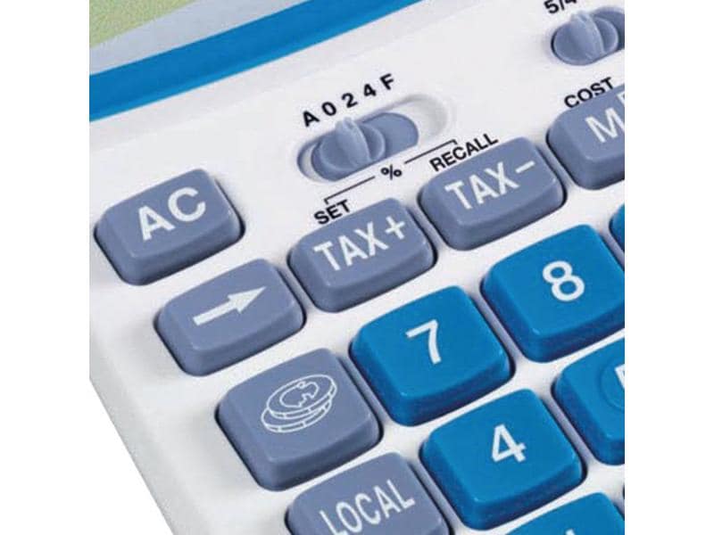 Ibico Taschenrechner 212X Tischrechner mit breiten Tasten und extragrossem Display