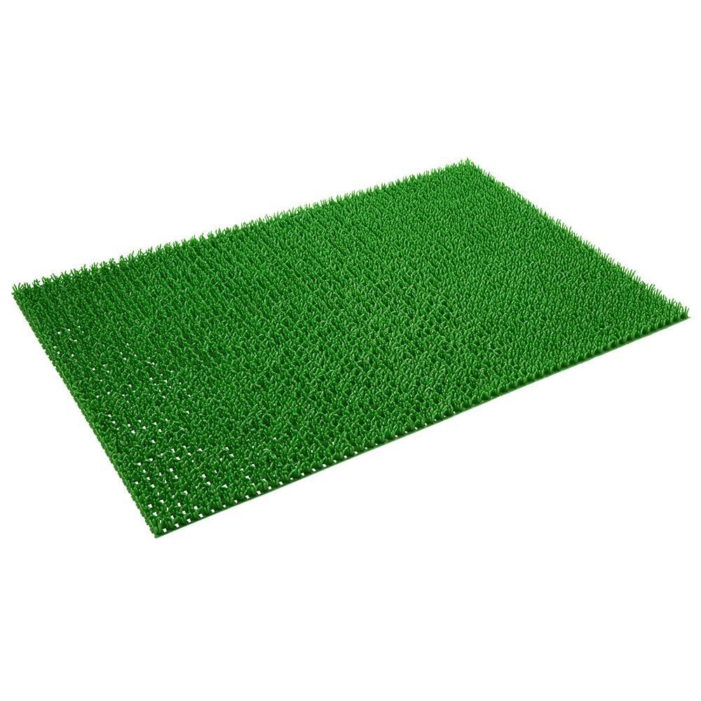 Tapis extérieur antidérapant grattant imitation gazon vert