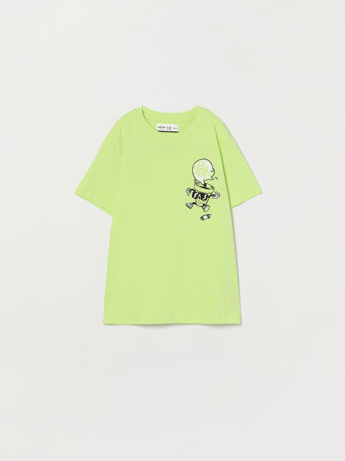 Pacote com 2 camisetas estampadas - Turquesa Escuro