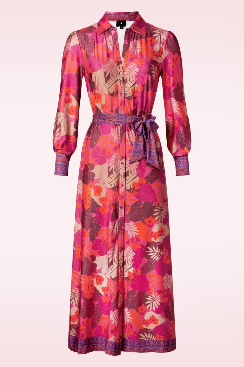 K-Design Paula polo maxi jurk in roze