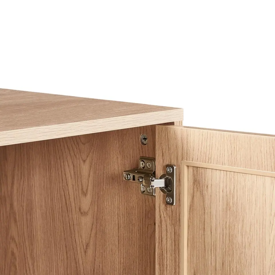 COSTELLO - Dressoir met 3 deuren - Lichtbruin - Vezelplaat