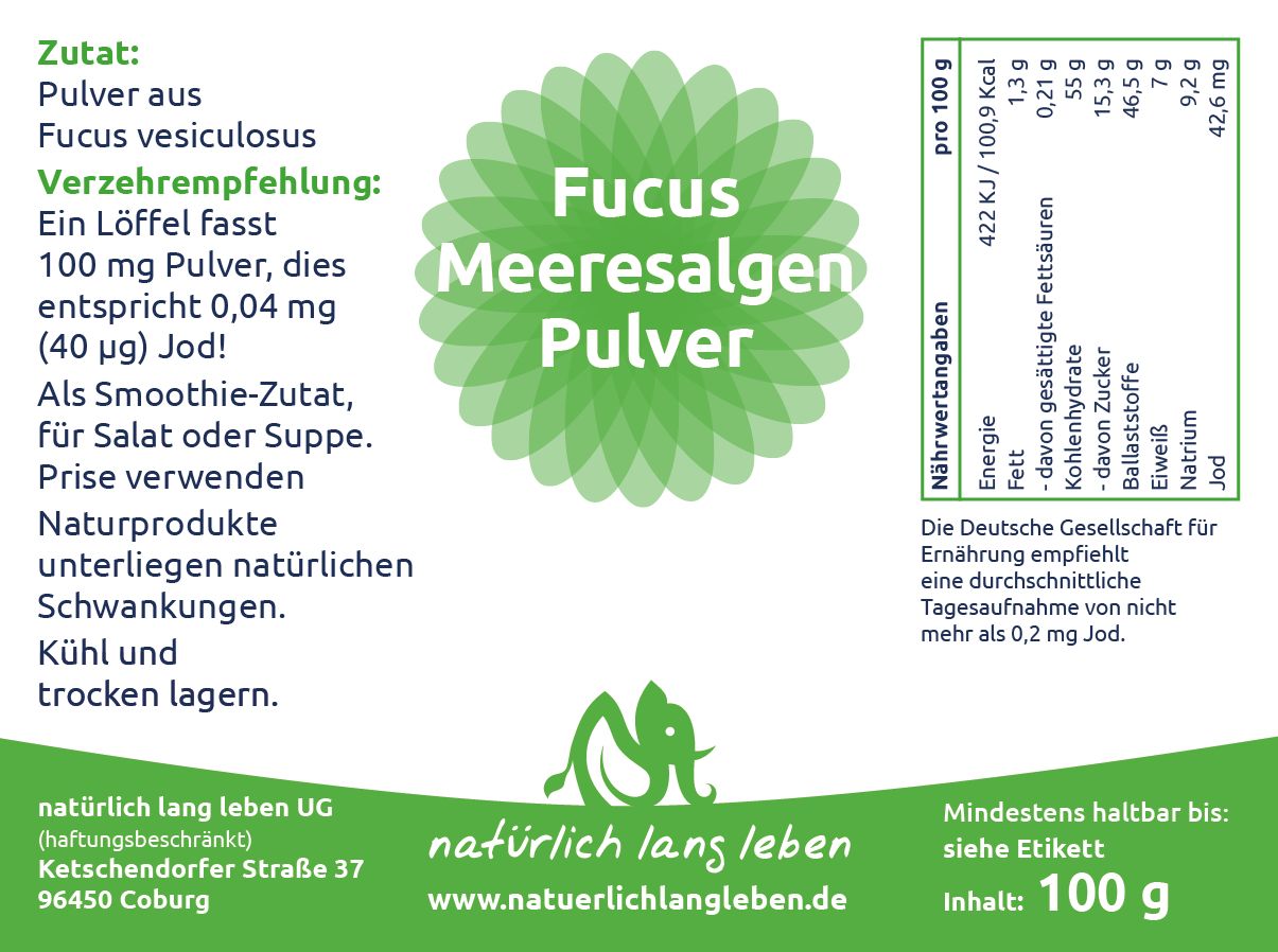 natürlich lang leben Fucus vesiculosus
