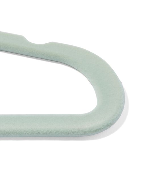 6 petits cintres en velours menthe