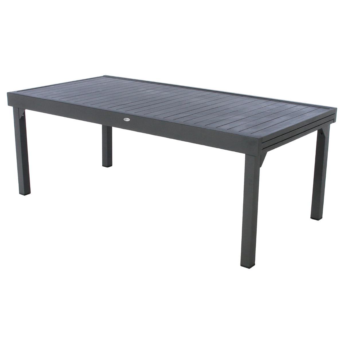 TABLE PIAZZA EXTENSIBLE ALUMINIUM GRAPHITE 12 PLACES