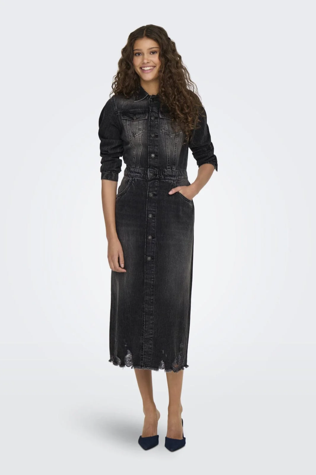 Only Onlbroadway Ls Long Dress Red Akm