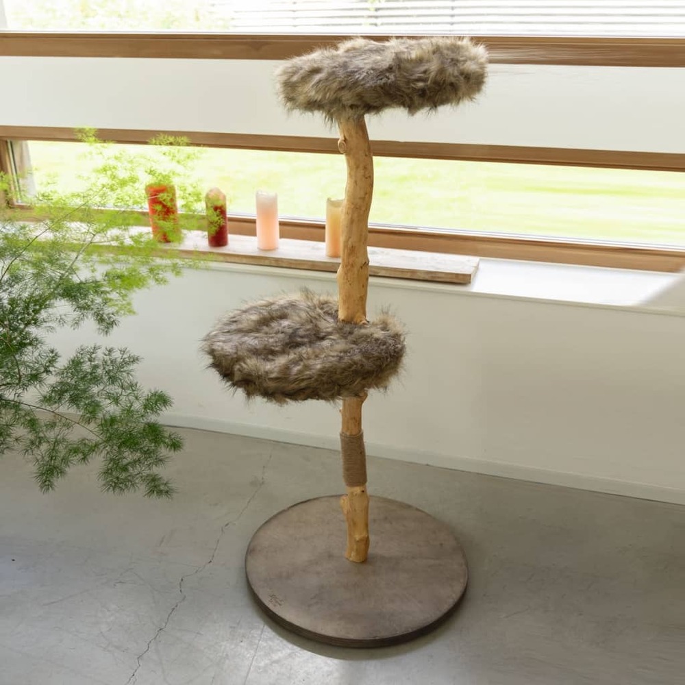 Poteau à gratter en bois jazz