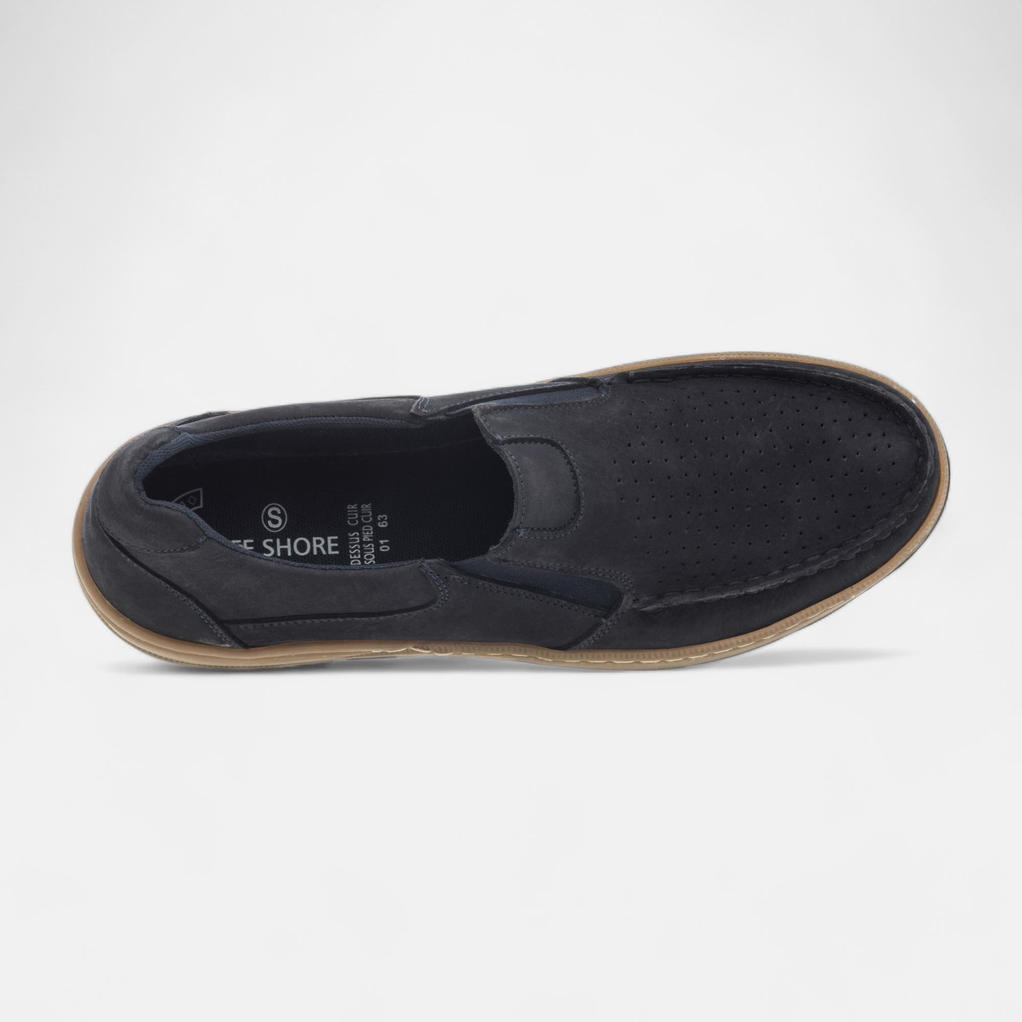 Mocassins Homme en cuir bleu marine