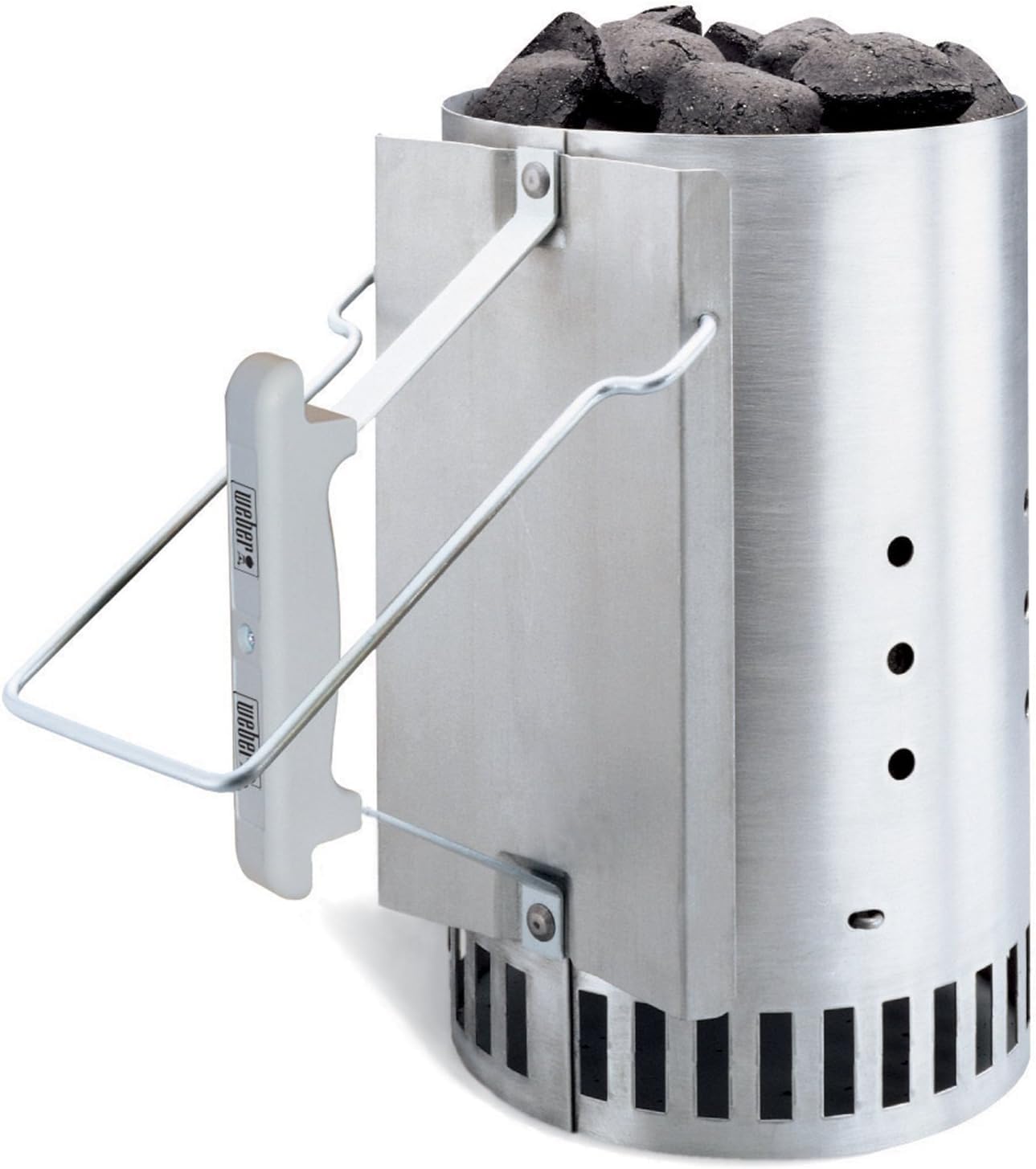 Weber Classic Kettle barbecue au charbon de bois, surface de cuisson Ø 57cm, barbecue avec couvercle et cuve en acier emaillé, thermomètre intégré au couvercle, trépied et roues - Noir (1341504)