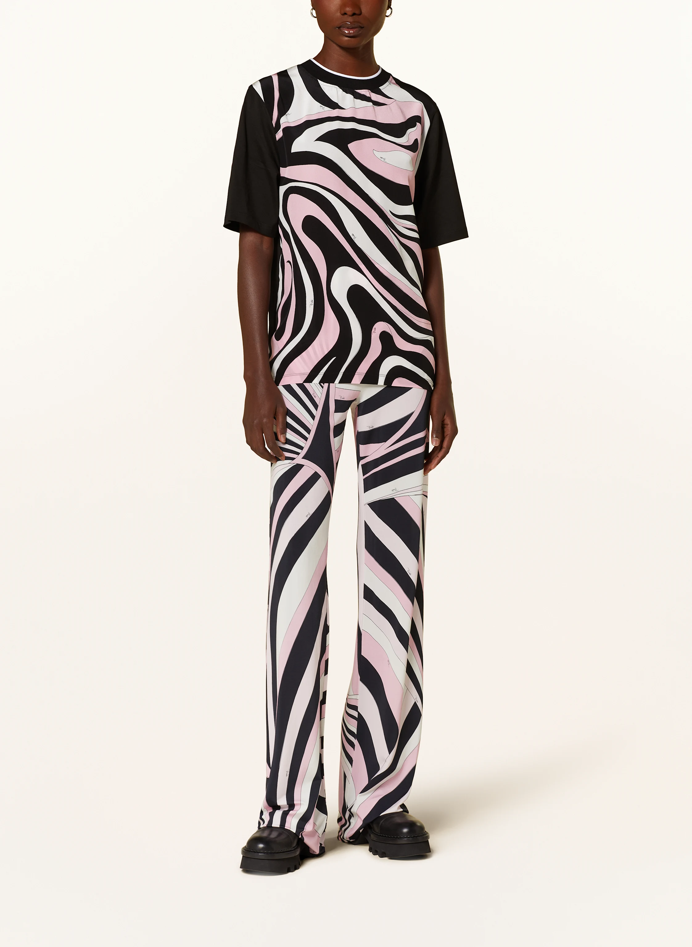 PUCCI T-Shirt im Materialmix