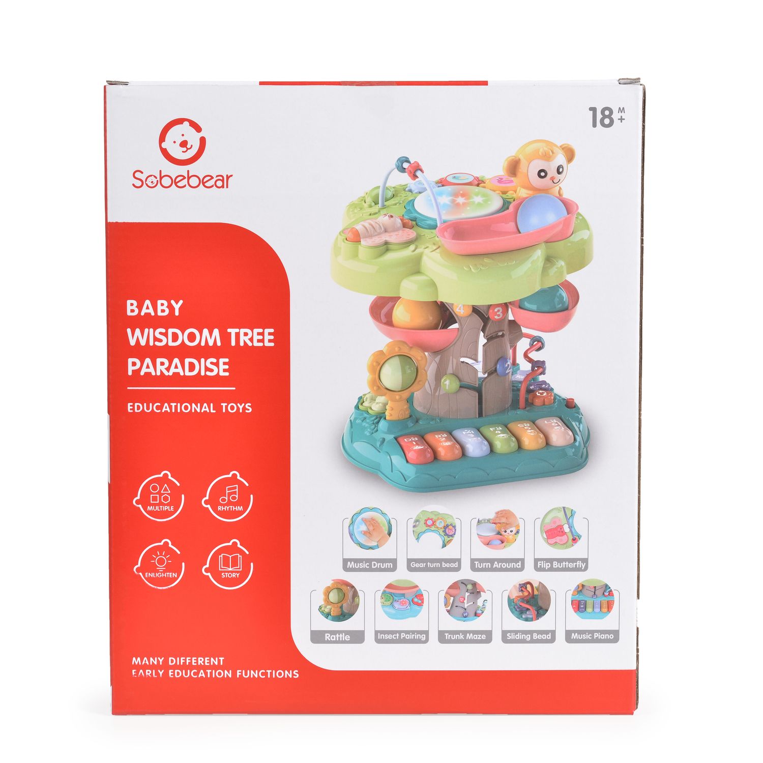 Moni Kinder Musikspielzeug Wisdom Tree Paradise YL605 Musik Licht Klaviertasten bunt