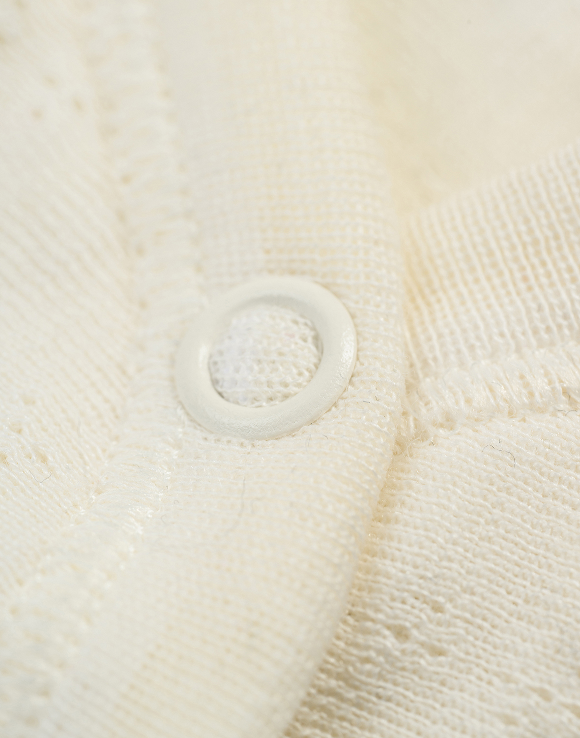Pointelle romper zonder mouw van merinowol/zijde voor baby's