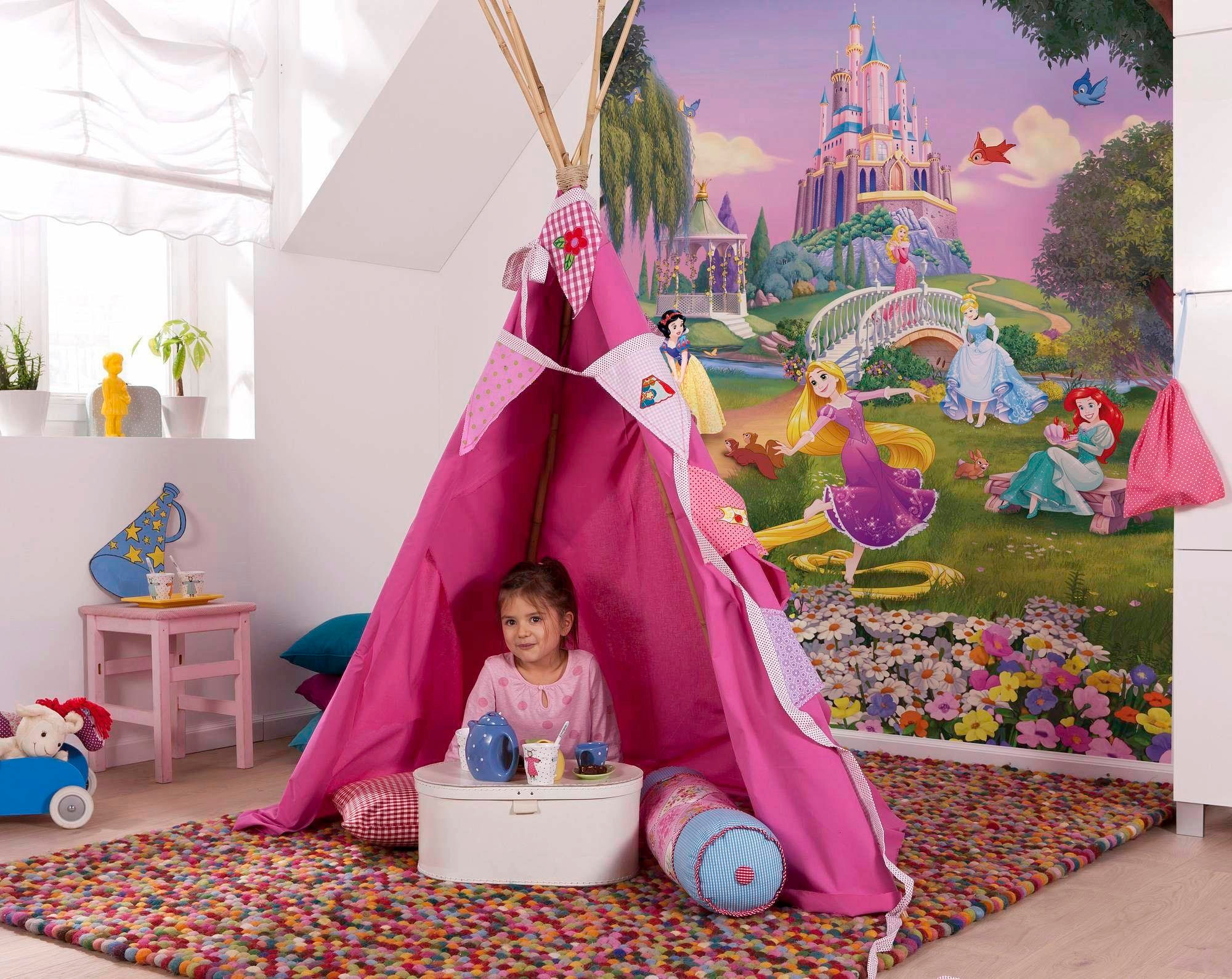 Komar Fototapete »Disney Princess Sunset - Grösse 184 x 254 cm« bedruckt glatt Kinderzimmer