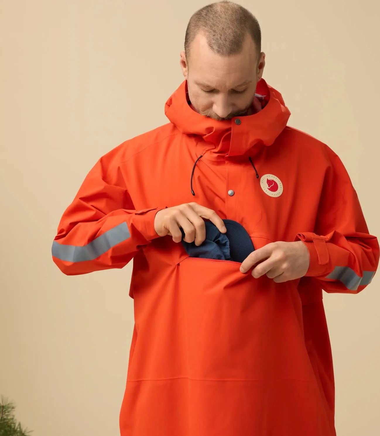 Fjällräven Hoja Rain Fox Poncho Flame Orange