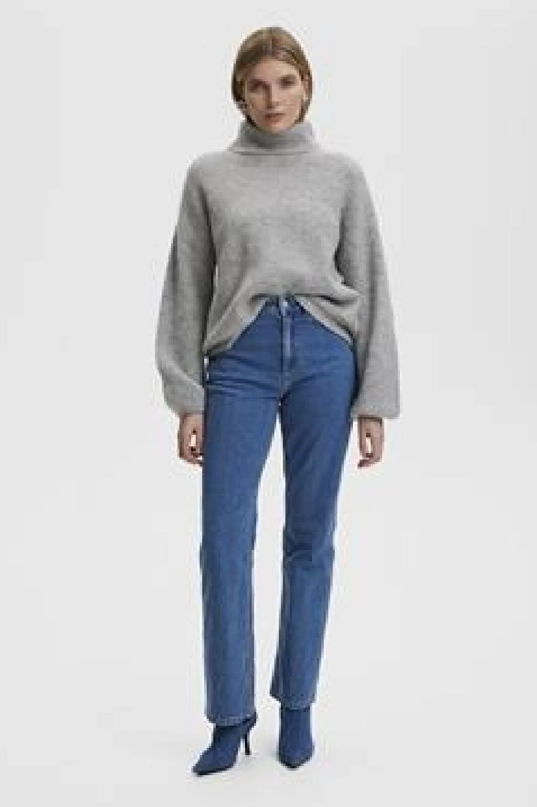Gestuz AlphaGZ ls rollneck light grey melange