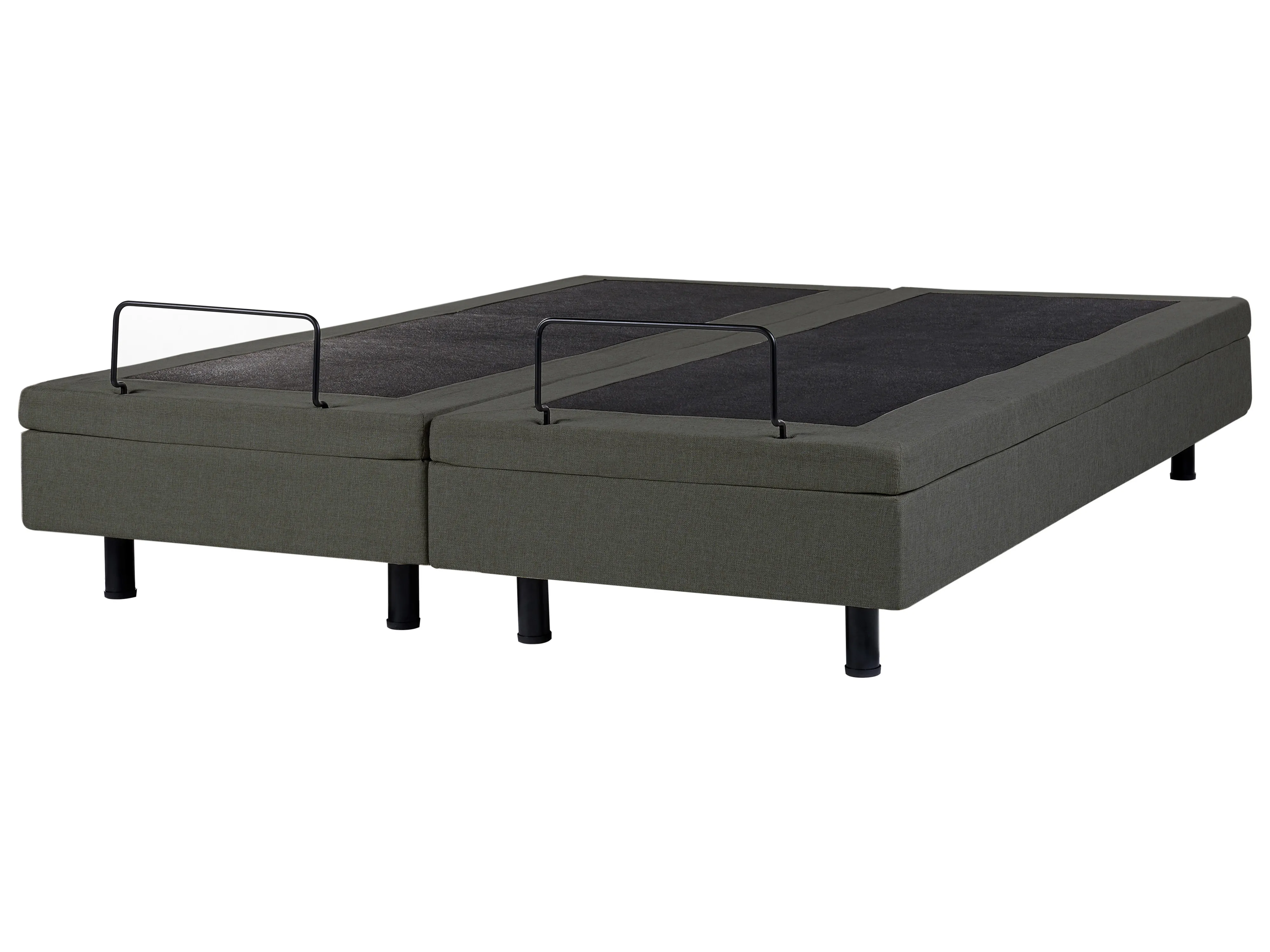 Verstelbaar bed zonder hoofdbord Stof CASTELLAN 180 x 200 cm Donkergrijs